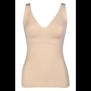 Rhonda Shear Women's Gel Tank w/ Additional Back Support Light Beige - Regular